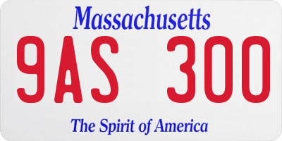 MA license plate 9AS300