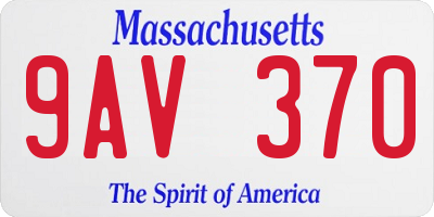 MA license plate 9AV370