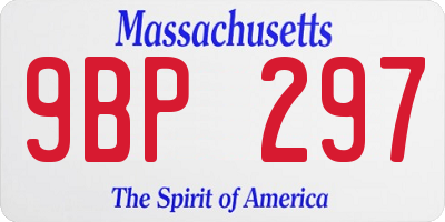 MA license plate 9BP297