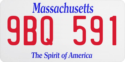 MA license plate 9BQ591