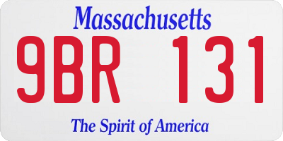 MA license plate 9BR131