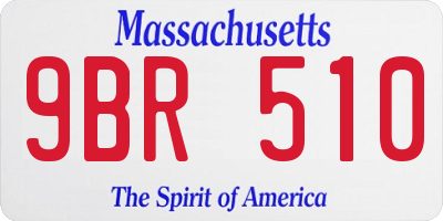 MA license plate 9BR510