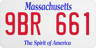 MA license plate 9BR661