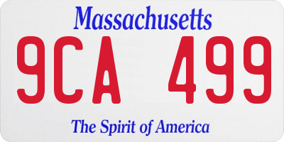 MA license plate 9CA499