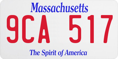 MA license plate 9CA517
