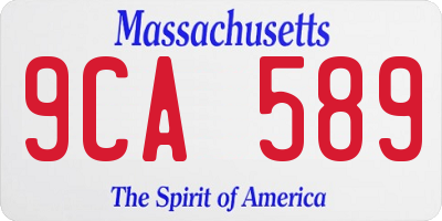 MA license plate 9CA589