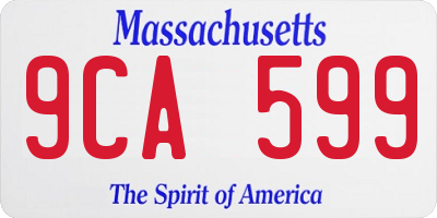 MA license plate 9CA599