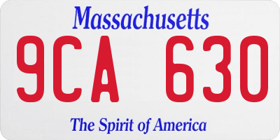 MA license plate 9CA630