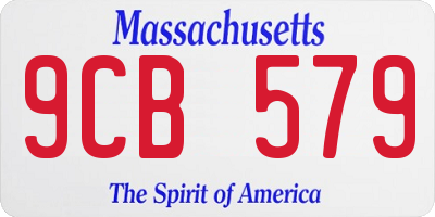 MA license plate 9CB579