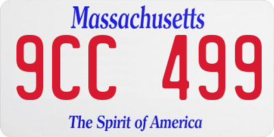MA license plate 9CC499