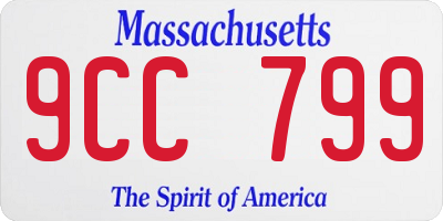 MA license plate 9CC799