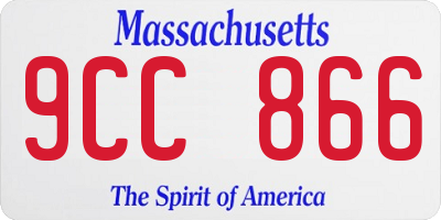 MA license plate 9CC866
