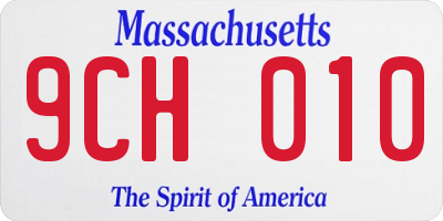 MA license plate 9CH010