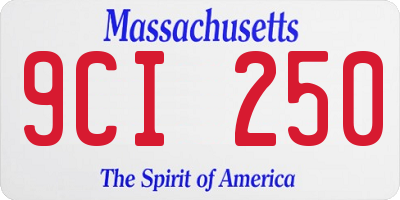 MA license plate 9CI250
