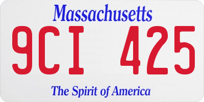 MA license plate 9CI425