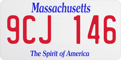 MA license plate 9CJ146