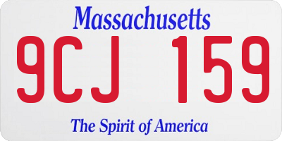 MA license plate 9CJ159