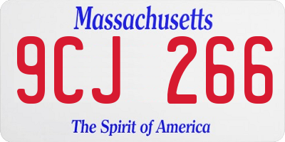 MA license plate 9CJ266