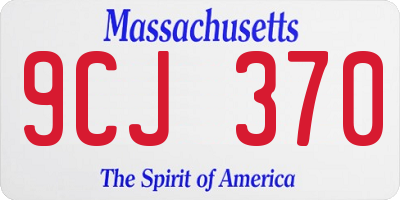 MA license plate 9CJ370