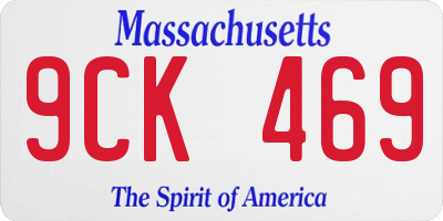 MA license plate 9CK469