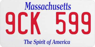 MA license plate 9CK599