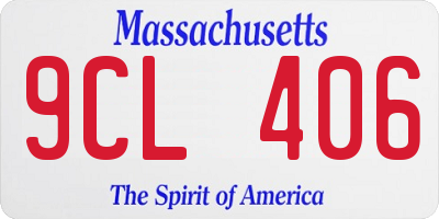 MA license plate 9CL406