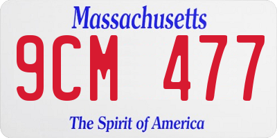 MA license plate 9CM477