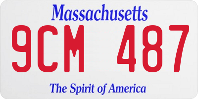 MA license plate 9CM487