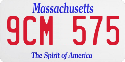 MA license plate 9CM575