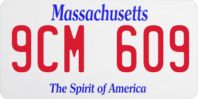 MA license plate 9CM609