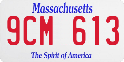 MA license plate 9CM613