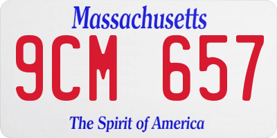 MA license plate 9CM657