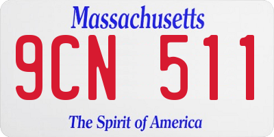 MA license plate 9CN511