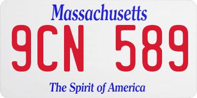 MA license plate 9CN589