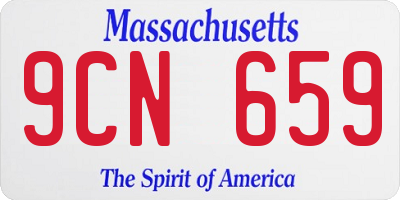 MA license plate 9CN659