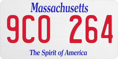MA license plate 9CO264