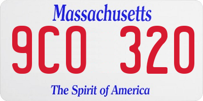 MA license plate 9CO320