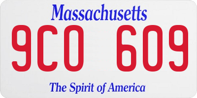 MA license plate 9CO609