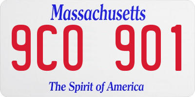 MA license plate 9CO901