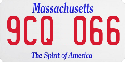 MA license plate 9CQ066