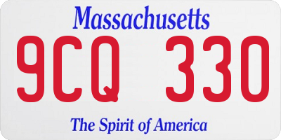 MA license plate 9CQ330