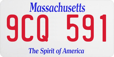 MA license plate 9CQ591