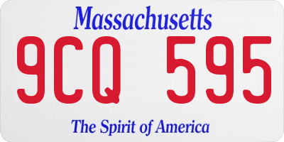 MA license plate 9CQ595