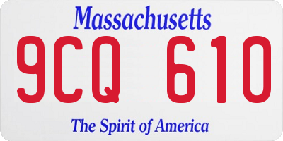 MA license plate 9CQ610