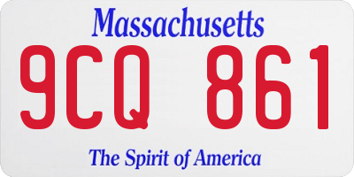 MA license plate 9CQ861