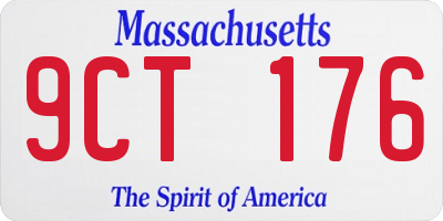 MA license plate 9CT176