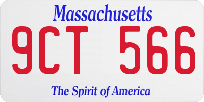 MA license plate 9CT566