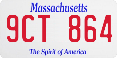 MA license plate 9CT864