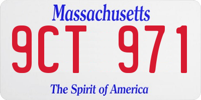 MA license plate 9CT971