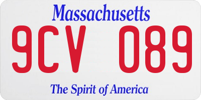 MA license plate 9CV089